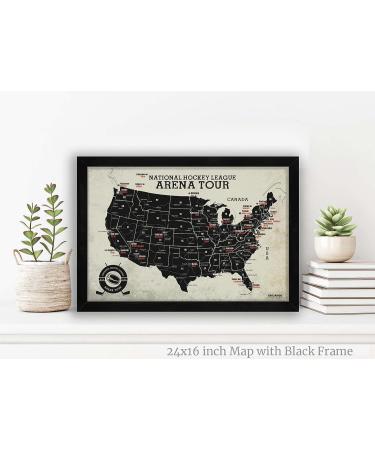 Geojango Hockey Arena Map Poster - 24Wx16H - Buy Online on GoSupps.com