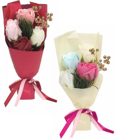  Emanuela Biffoli Emanuela Biffoli - Bouquet of Soap Flowers with 4 Roses Water Lily and Green Tea/Lotus Flowers and Matcha Tea 1 box 30g  - Buy Online on GoSupps.com