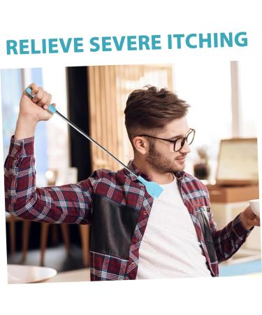 Tovinanna Portable Back Scratching Tool | Long Handle Backshaber | Handy Stainless Steel Itching Agent & Massager - 20.5x4cm - Blue | International Shipping Available - Buy Online on GoSupps.com