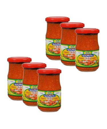 Set of 6 Organic Bolognese Sauce - Louis Martin - 190g Jar