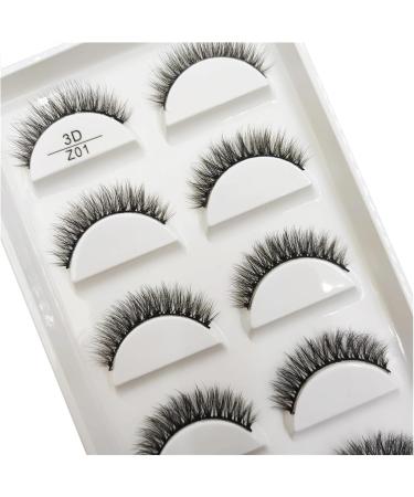 UAMOU 30 Style 5 Pairs Natural Eye Lashes Mink Lashes Handmade Fluffy Lashes 3D False Eyelashes Makeup Faux Cils Maquiagem Cilios Cheerfully (Color : 5 Pairs X01) - Buy Online on GoSupps.com