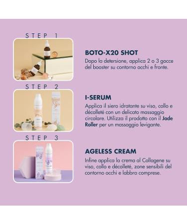 Skincare Kit with Anti-Wrinkle Cream for Women - Bye Bye Rughe Gift Box - Hyaluronic Acid Face Serum/Anti-Wrinkle Cream/Immediate Face Lifting Cream/Jade Roller - AMADERM Box - Buy Online on GoSupps.com