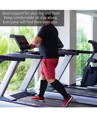 Blahhey 5XL Extra Wide Calf Compression Socks Toeless | 20-30 mmHg Plus Size Black | Men Women 5X-Large - Buy Online on GoSupps.com