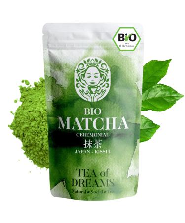 Tea of Dreams Kissui Organic matcha powder for tea and matcha latte premium ceremonial grade from Japan original Kissui green tea 30 g