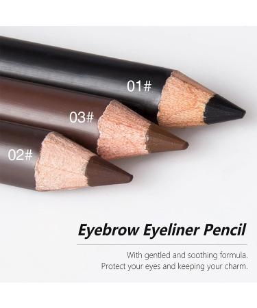 12PCS Waterproof Black Eyebrow Pencils Set - Long-Lasting Eye Liner Pencils for Women - Buy Online on GoSupps.com