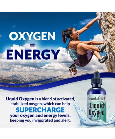 Dexterity Health Liquid Oxygen Drops 3-Pack - 4 oz. Dropper Bottles (Vegan & All-Natural) | Safe, Sterile & Proprietary Oxygen-Rich Blend - Buy Online on GoSupps.com