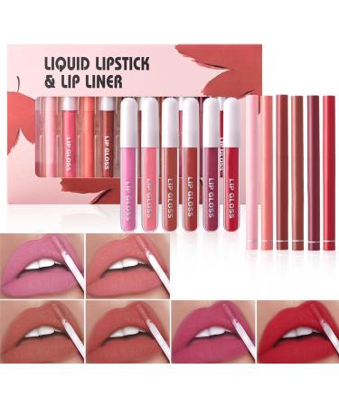  Veeteah Lipstick set with lip liner lip pencil and lipstick - Waterproof and plumping lip pencil set - 6 matte lip pencils and 6 lipsticks - Buy Online on GoSupps.com