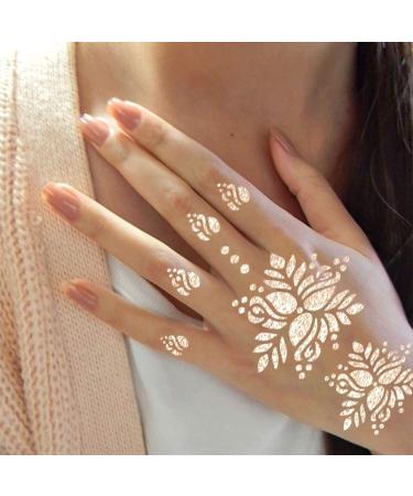 138 PCS Reusable Henna Tattoo Stencils Kit for Women, Teens & Girls - Black Tattoo Templates for DIY Body Art - Henna-1 - Buy Online on GoSupps.com