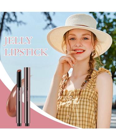 Moisturizing Jelly Lipstick Moisturizing Mirror Finish Lip Gloss Soothing Moisturizing Lip Gloss Stain Glaze Makeup Beauty for Bridal Photoshoot Dating Theater Daily Travel Style E - Buy Online on GoSupps.com