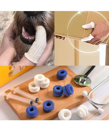 20 Pcs White Finger Bandages Tubular Finger Cots for Kitchen & Work Protection - Buy Online on GoSupps.com
