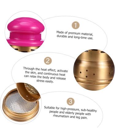 Homsfou Moxibustion Box Set - 2 Mini MoXA Pot Holders & Gear Holder - Copper Moxa Cone Holders - Ideal Moxibustion Device for Body Relief - Buy Online on GoSupps.com