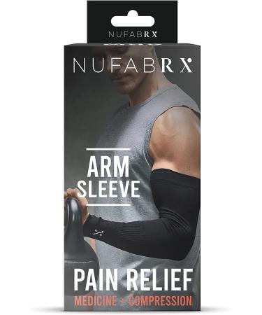 NUFABRX Pain Relieving Arm Compression Sleeve - Full Arm Cover & Elbow Brace - Buy Online on GoSupps.com