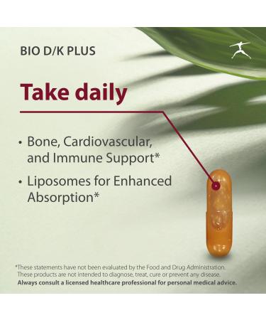 BIOSPEC NUTRITIONALS Bio D/K Plus - Vitamin D3 + K2 with 5000 IU of D3 and 200 mcg of Vitamin K2 (MK-7) in a lipsomal Base for Enhanced Absorption (60 Capsules) - Buy Online on GoSupps.com