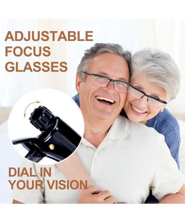 OuShiun Adjustable Focus Reading Glasses -6D to +3D | Variable Focus Glasses for Men & Women | International Shipping Available - Buy Online on GoSupps.com