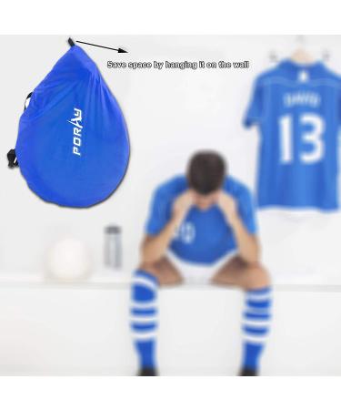porayhut Pop up Soccer Net Set of 2 - Portable 210D Oxford Goal for Kids with 8 Field Marker Cones and Stakes - 2.5FT Blue Goal for Backyard and Soccer Training - Buy Online on GoSupps.com