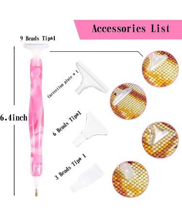 RovyFota Diamond Painting Pen Set | Handmade Resin Pen with Glue Clay | Various Tips for Faster Diamond Painting | Pink 5D Diamond Painting Tools - Buy Online on GoSupps.com