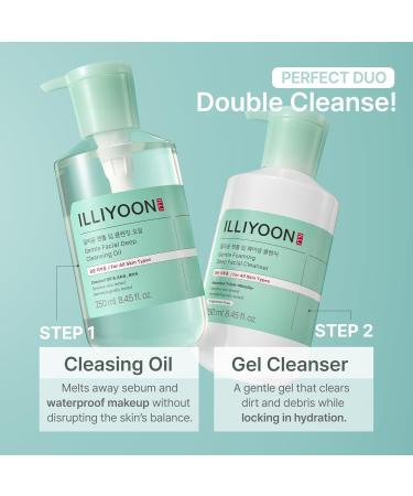 Illiyoon Gentle Deep Facial Cleanser | Low pH Gel-to-Foam Face Wash for Sensitive Skin Hydrating Gel Cleanser & Daily Makeup Remover Korean Skincare 8.45 fl.oz. - Buy Online on GoSupps.com