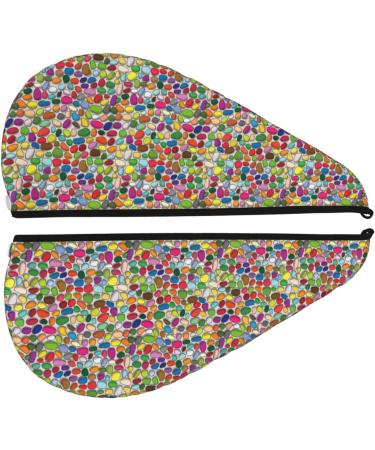 Buy Pebble Colorful Microfiber Hair Towel - Soft & Super Absorbent Quick-Dry Hair Wrap for Long Curly Thick Hair | International Shipping Available - Buy Online on GoSupps.com