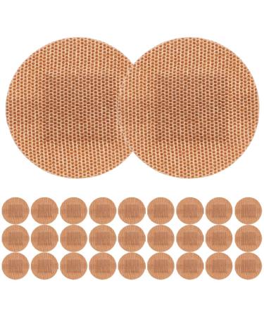Healvian 100pcs Adhesive Spot Bandages Flexible Round Bandages Round Shape Adhesive Bandages Breathable Knuckle Bandages for Face Hands and Arms Round Bandages for Small Wounds Pimples 3.80X3.80X0.10CM