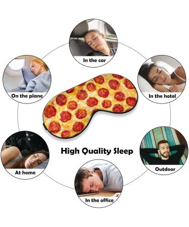 Realistic Pizza Pattern Sleep Mask | Soft & Comfortable Eye Mask with Adjustable Head Strap - Buy Online on GoSupps.com
