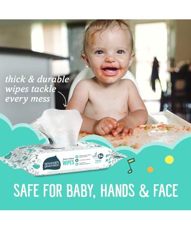 Seventh Generation Baby Wipes - Unscented & Sensitive - 64 Count (2 Pack) - Buy Online on GoSupps.com