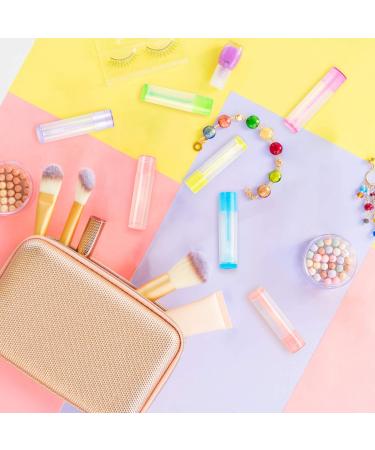 72 PCS Empty Lip Balm Tubes Empty Lipstick Tubes Lip Balm Containers Clear Colorful Empty Lipstick Tubes With Twist Bottom And Top Cap For DIY Lipstick (5g 6 Colors) - Buy Online on GoSupps.com