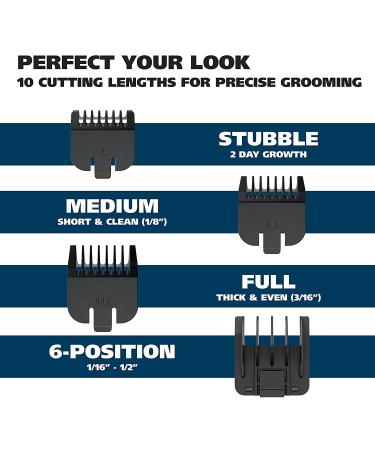 Wahl Clipper Travel Rechargeable Beard Trimmer - Model 9916-817V | Self-Sharpening Blades, 10 Lengths, Travel Lock - Buy Online on GoSupps.com