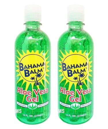 Bahama Balm 16oz Aloe Vera Gel After Sun Skin Care (2 Pack)