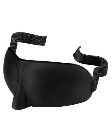 Sleeping Mask - Adjustable 3D Soft Foam Eye Mask for Sleeping - Perfect Blindfold Cover for Airplane Travel Nap etc - Sleep Aid for Men & Women - Innovative Contoured Design & 100% Blackout.