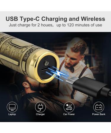 Premium Cordless Electric Hair Clippers for Men | T-Blade Beard Trimmer Kit with 4 Guide Combs | USB Rechargeable Haircuts at Home - Buy Online on GoSupps.com