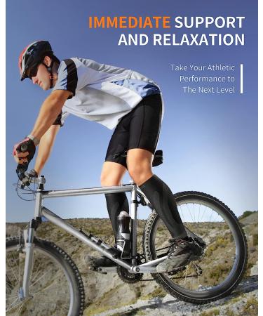 CAMBIVO Calf Compression Sleeve & Patella Knee Brace Set for Support and Pain Relief - Buy Online on GoSupps.com