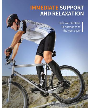 CAMBIVO 2 Pairs Calf Compression Sleeves for Men & Women - Shin Splints Support - XXL Black - Buy Online on GoSupps.com