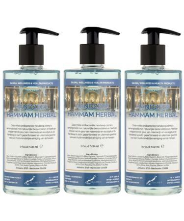 Claudius Hammam Herbal Hand Soap 500ml - With Pumps - Pack of 3