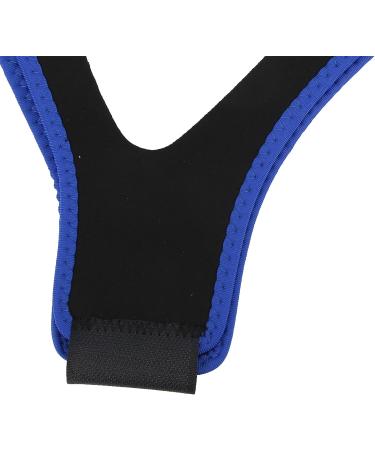 Adjustable Breathable Anti-Snoring Chin Strap - Black with Blue Edge - Buy Online on GoSupps.com