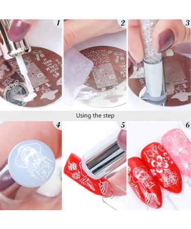 Lurrose 5x Halloween Nail Art Stencils - Ghost & Skull Patterns for DIY Manicure Design | Nail Art Template & Stamp Set - Buy Online on GoSupps.com