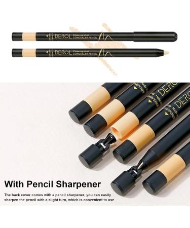 Concealer Pencil 4 Colors Waterproof Concealer Highlighter Stick with Sharpener Cosmetic Foundation Coverage for Eye Dark Circles Spot Scar Redness Sillervan B - Buy Online on GoSupps.com