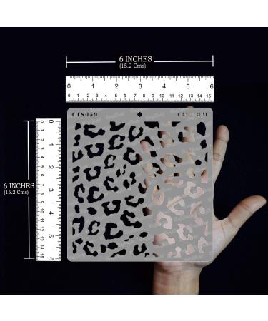 CrafTreat Cheetah Print Stencil - 6x6 Inch Reusable Stencil for Wood, Canvas, Fabric, Walls & More - DIY Art & Craft Stencil for Cheetah Patterns - Buy Online on GoSupps.com