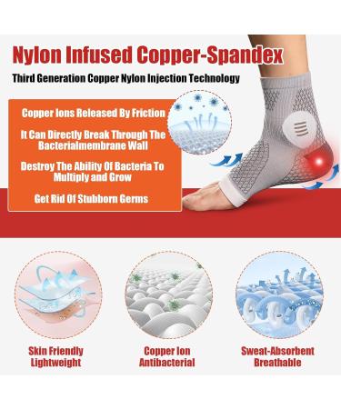 3 Pairs Plantar Fasciitis Socks - Neuropathy & Ankle Compression Sleeve - Toeless Design for Foot Support Heel Spurs Relief & Pain Reduction - X-Large Multicolor - Buy Online on GoSupps.com