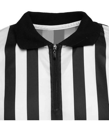 Men's Official Referee Shirt | Black & White Striped Jersey for Basketball & Football - Buy Online on GoSupps.com
