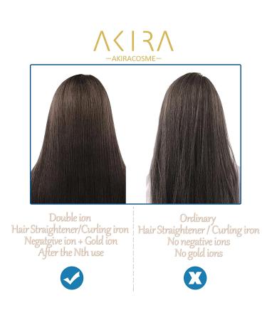 AKIRACOSME 2-in-1 Hair Straightener and Curler Professional Ceramic Ion Flat Iron | Adjustable Temp up to 450 F | 3D Floating Plates | Easy Styling for Straightening, Curling & Hair Protection - Buy Online on GoSupps.com