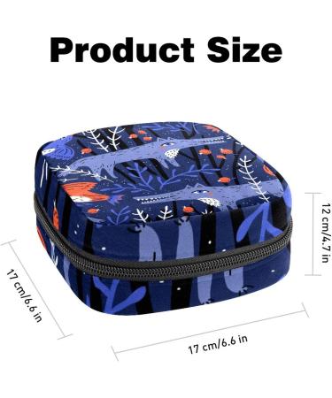 Portable Women's Bandages & Menstrual Pad Storage Bags - Zippering Bags for Teenagers & Women - Multi-Colored Wolf & Bird Designs - Buy Online on GoSupps.com