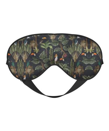 Watercolour Cactus Mask for Deep Sleep & Relaxation - Adjustable Soft & Breathable Blindfold for Travel Meditation & More