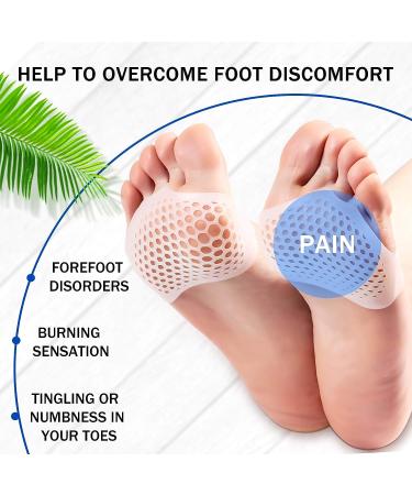 2 Pairs Breathable Silicone Ball of Foot Cushions for Pain Relief - Anti-Slip Insoles for High Heels - Female Foot Protector (Mixed Color) - Buy Online on GoSupps.com