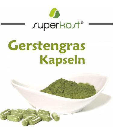 Superkost Organic Barley Grass Capsules - 1500mg Daily Dose 180 x 500mg - Premium Quality Made in Austria | International Shipping Available - Buy Online on GoSupps.com