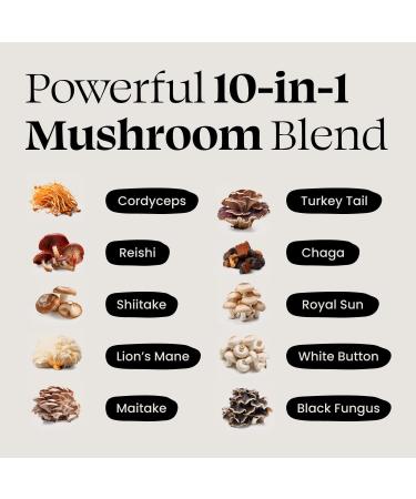 Optimal Prime 10x Mushroom Complex Supplement - Lions Mane Cordyceps Turkey Tail for Immunity Energy Mood Focus - Natural Health Booster 90 Caps - Buy Online on GoSupps.com