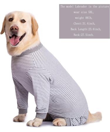 YeaPeeto 2XL Gray Dog Pajamas - One-Divider Relaxation Suit for Medium & Large Dogs | Anti-Lick Wound Protection Hair Loss & Allergy Relief - Buy Online on GoSupps.com