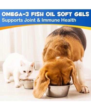 Omega 3 Fish Oil for Dogs - Salmon Oil for Dogs - Omega 3 Fish Oil Soft Gels for Dogs & Cats s Skin Joints and Coat Pet Salmon Fish Oil Soft Gels for Dogs & Cats (120PCS) - Buy Online on GoSupps.com