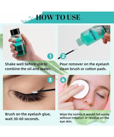 Eyelash Extension Remover 100ML | Non-Irritating Glue & Lash Cluster Remover | DIY Eye Cleanser for Individual Lashes - Buy Online on GoSupps.com