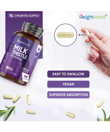 D-Lite Milk Thistle Capsules - 180 Vegan Capsules - 3 Months Supply - High Strength (80% Silymarin) - Odour & Aftertaste Free - Made in UK - Buy Online on GoSupps.com