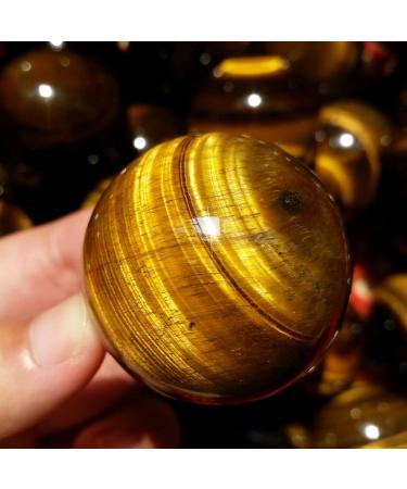 85-90 g 1 pcs Natural Tiger s Eye Quartz Crystal Sphere Ball Full of Texture - Buy Online on GoSupps.com